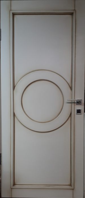 Межкомнатная дверь в профиле массив (эмаль с патиной) Минск