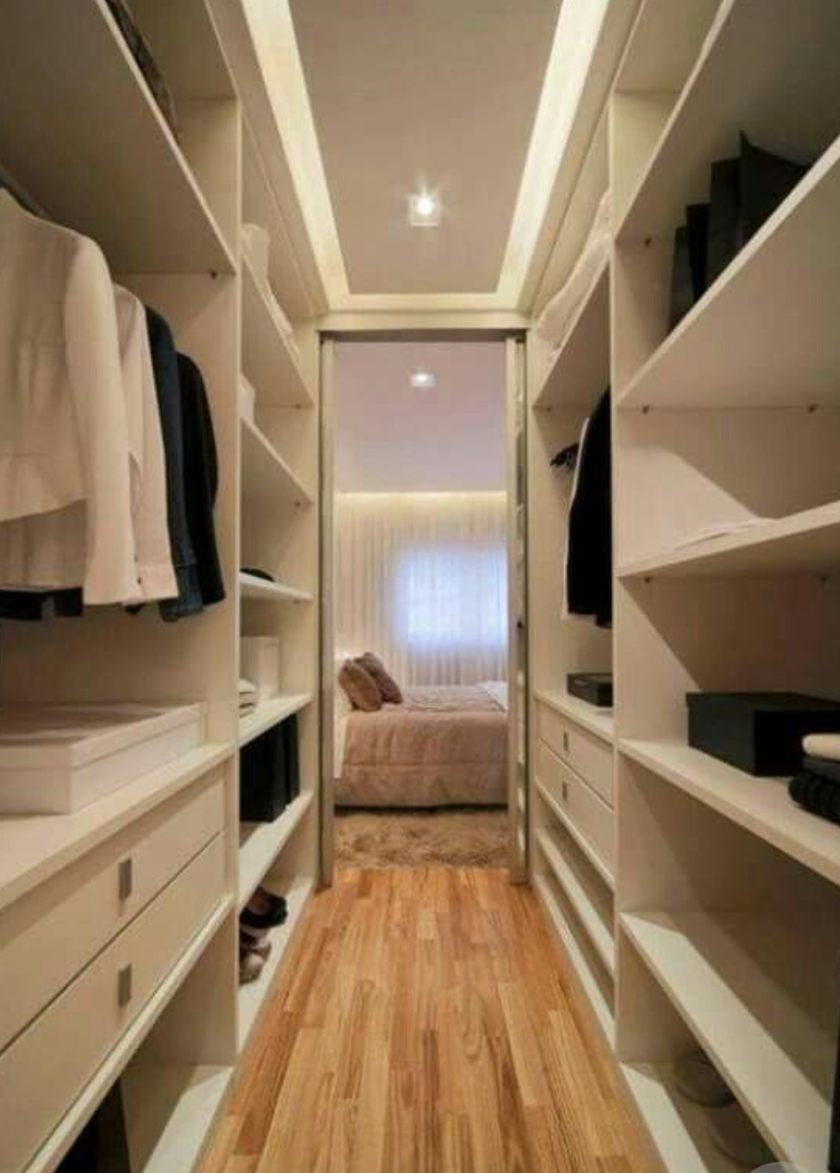 П-образная гардеробная комната в спальню Минск